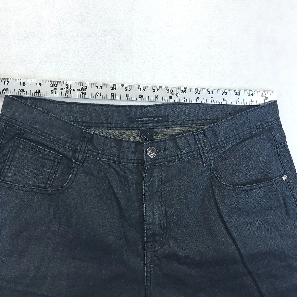 Southpole Jeans Dark Wash Black Denim Loose Baggy Size 42x32 (38x29.5) VTG